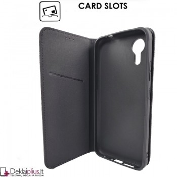 Telone atverčiamas dėklas - juodas (Samsung Xcover 7)